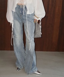 chuclla | スリットフレアライン デニムパンツ chw25a029(デニムパンツ)