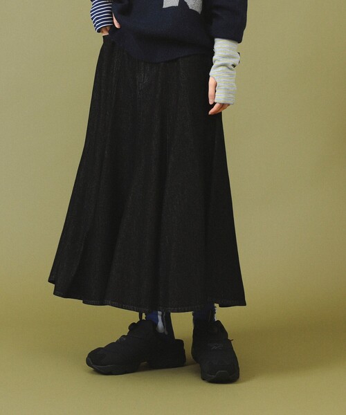 BEAMS BOY(ビームスボーイ)の「【2/5再値下げ】デニム フレア スカート(デニムスカート・レディース・ブラック/インディゴブルー・0/1/2)」の10枚目の写真