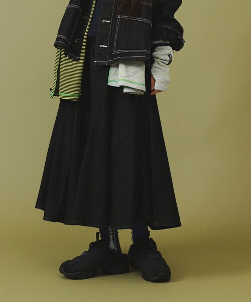 BEAMS BOY(ビームスボーイ)の「【2/5再値下げ】デニム フレア スカート(デニムスカート・レディース・ブラック/インディゴブルー・0/1/2)」の11枚目の写真