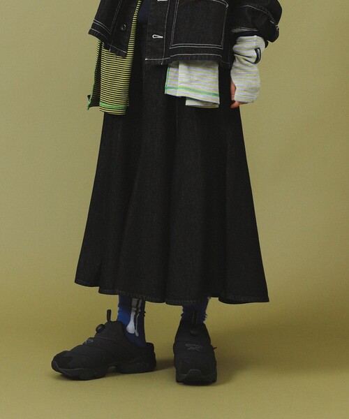 BEAMS BOY(ビームスボーイ)の「【2/5再値下げ】デニム フレア スカート(デニムスカート・レディース・ブラック/インディゴブルー・0/1/2)」の12枚目の写真