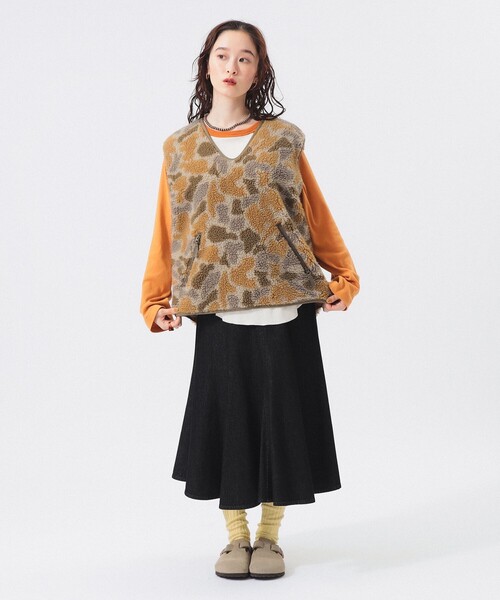 BEAMS BOY(ビームスボーイ)の「【2/5再値下げ】デニム フレア スカート(デニムスカート・レディース・ブラック/インディゴブルー・0/1/2)」の13枚目の写真