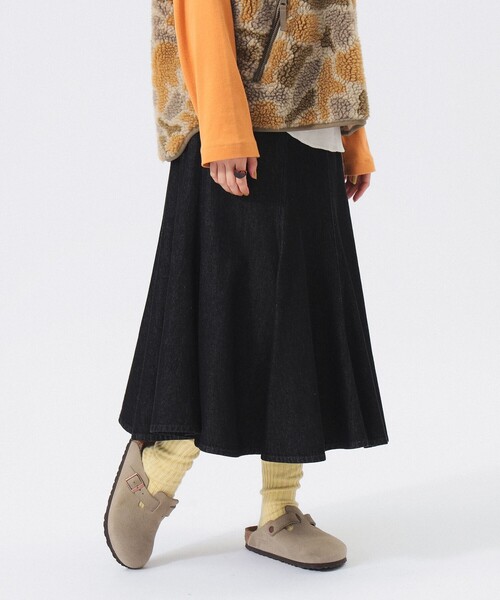 BEAMS BOY(ビームスボーイ)の「【2/5再値下げ】デニム フレア スカート(デニムスカート・レディース・ブラック/インディゴブルー・0/1/2)」の15枚目の写真