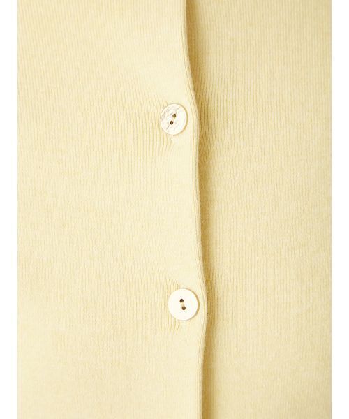 ロゴ刺繍ポケットクルーネックカーディガン／ウォッシャブル