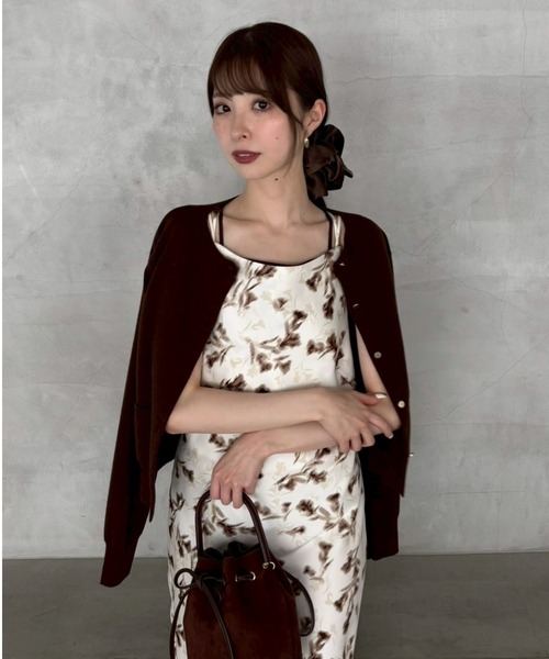 新作完売品フレイアイディー　ロゴ刺繍ポケットクルーネックカーディガン ロゴ刺繍ポケットクルーネックカーディガン／ウォッシャブル