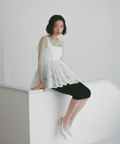 EIMY ISTOIRE（エイミーイストワール）の「ボリュームペプラムトップス（その他トップス・レディース・ホワイト/ブラック・F）」の7枚目の写真