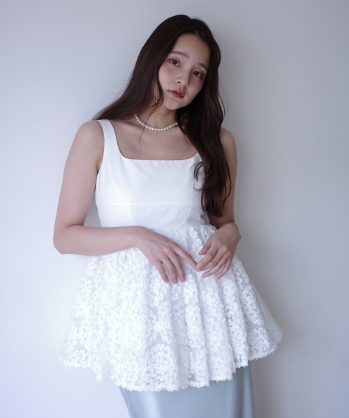 EIMY ISTOIRE（エイミーイストワール）の「ボリュームペプラムトップス（その他トップス・レディース・ホワイト/ブラック・F）」の17枚目の写真