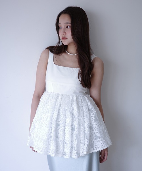 EIMY ISTOIRE（エイミーイストワール）の「ボリュームペプラムトップス（その他トップス・レディース・ホワイト/ブラック・F）」の18枚目の写真