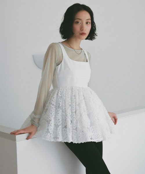 EIMY ISTOIRE（エイミーイストワール）の「ボリュームペプラムトップス（その他トップス・レディース・ホワイト/ブラック・F）」の21枚目の写真