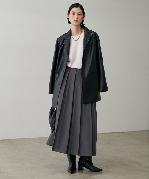 LARUTA(ラルータ)の「【LARUTA】ワイドプリーツスカート(スカート・レディース・モカ/ブラック/チャコールグレー・MEDIUM)」の21枚目の写真