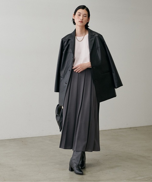 LARUTA(ラルータ)の「【LARUTA】ワイドプリーツスカート(スカート・レディース・モカ/ブラック/チャコールグレー・MEDIUM)」の22枚目の写真