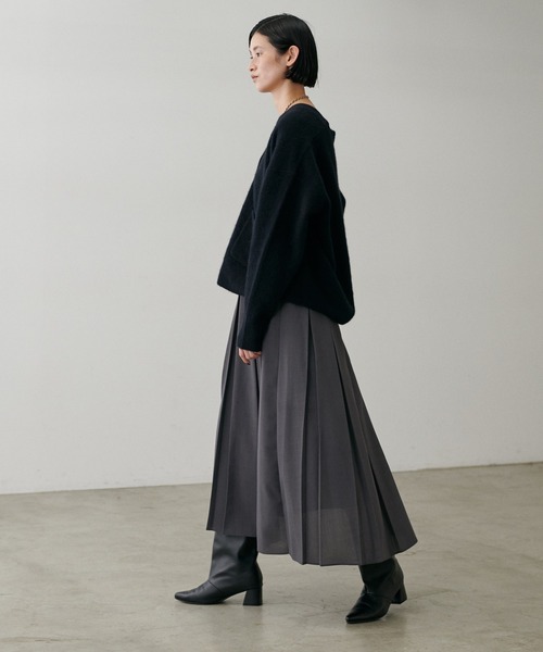 LARUTA(ラルータ)の「【LARUTA】ワイドプリーツスカート(スカート・レディース・モカ/ブラック/チャコールグレー・MEDIUM)」の11枚目の写真