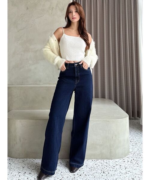 RESEXXY（リゼクシー）の「シャギーニットカーディガン（カーディガン/ボレロ・レディース・チャコールグレー/ホワイト/ピンク/ブラック・FREE）」の14枚目の写真