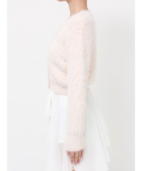 RESEXXY（リゼクシー）の「シャギーニットカーディガン（カーディガン/ボレロ・レディース・チャコールグレー/ホワイト/ピンク/ブラック・FREE）」の19枚目の写真