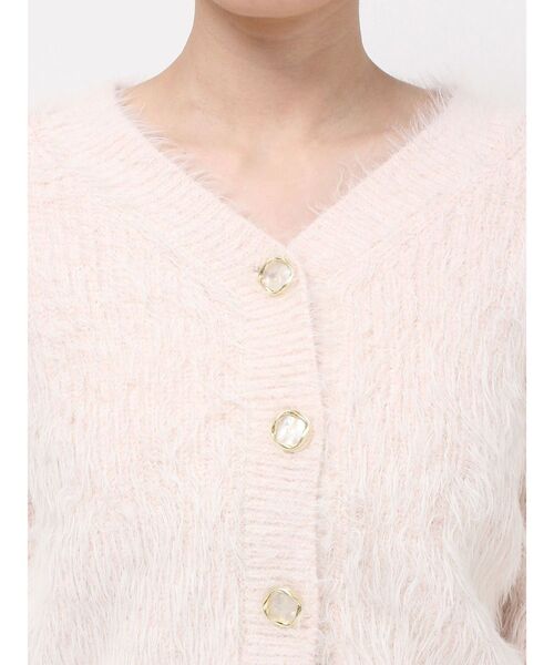 RESEXXY（リゼクシー）の「シャギーニットカーディガン（カーディガン/ボレロ・レディース・チャコールグレー/ホワイト/ピンク/ブラック・FREE）」の21枚目の写真