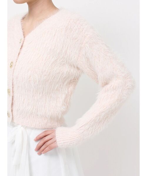 RESEXXY（リゼクシー）の「シャギーニットカーディガン（カーディガン/ボレロ・レディース・チャコールグレー/ホワイト/ピンク/ブラック・FREE）」の22枚目の写真