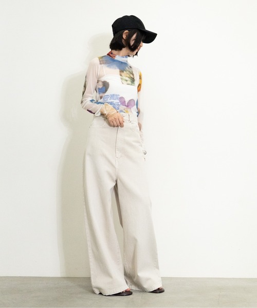 MIDVEIN（ミッドヴェイン）の「Remake like denim pt（デニムパンツ・レディース・インディゴブルー/ベージュ/サックスブルー・MEDIUM/SMALL）」の2枚目の写真