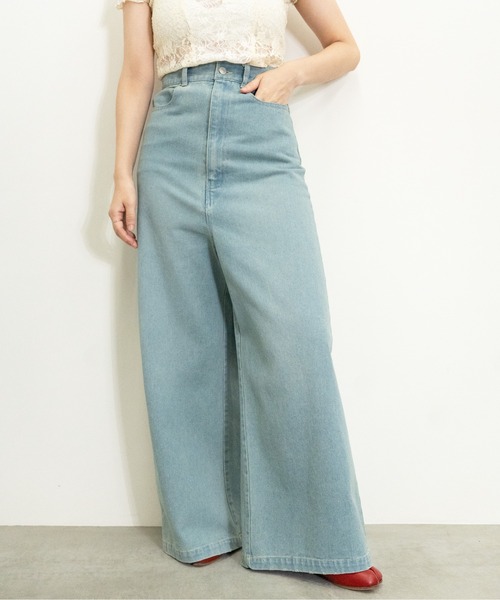 MIDVEIN（ミッドヴェイン）の「Remake like denim pt（デニムパンツ・レディース・インディゴブルー/ベージュ/サックスブルー・MEDIUM/SMALL）」の3枚目の写真