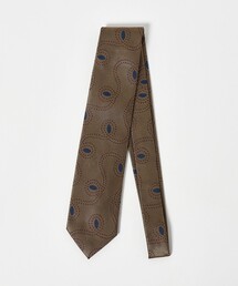 【新品】Holliday & Brown／ビッグペイズリー／プリント／ベージュ HOLLIDAY＆BROWN＞ビッグ ペイズリー ネクタイ