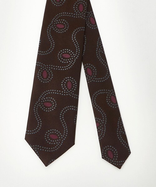 Holliday & Brown(ホリデーアンドブラウン)の「<HOLLIDAY&BROWN>ペイズリー ジャガード ネクタイ(ネクタイ・メンズ・ダークブラウン/ベージュ・FREE)」の3枚目の写真
