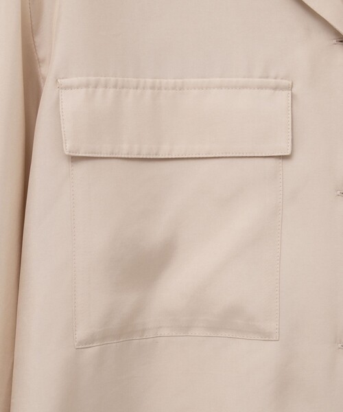 NOLLEY’S Sophi(ノーリーズソフィ)の「《セットアップ対応》ウォッシャブルフィブリルサテンオープンカラーシャツ(シャツ/ブラウス・レディース・ベージュ/ブラウン・38)」の9枚目の写真