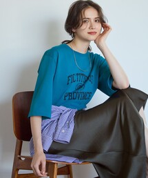 【SLOW/一部店舗限定】MVSコットン ヴィンテージ風 ロゴTEE