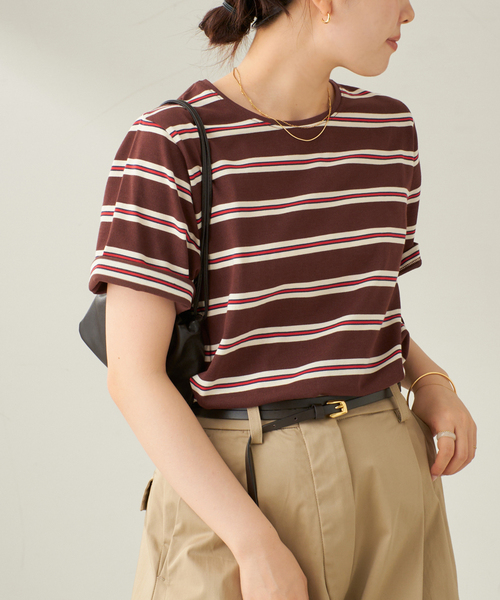マルチボーダーTシャツ（Tシャツ/カットソー）｜Plage