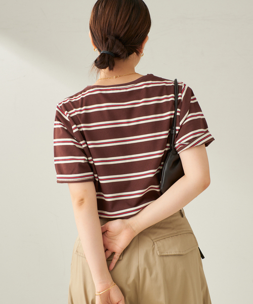 アトリエgg マルチボーダーTシャツ CITEN＞マルチボーダーT