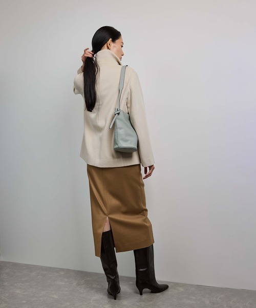 ROPE'（ロペ）の「プレミアムカシミヤ ショートコート【25AW】（ステンカラーコート・レディース・オフホワイト/ダークブラウン/ブラック・36/38/40）」の20枚目の写真