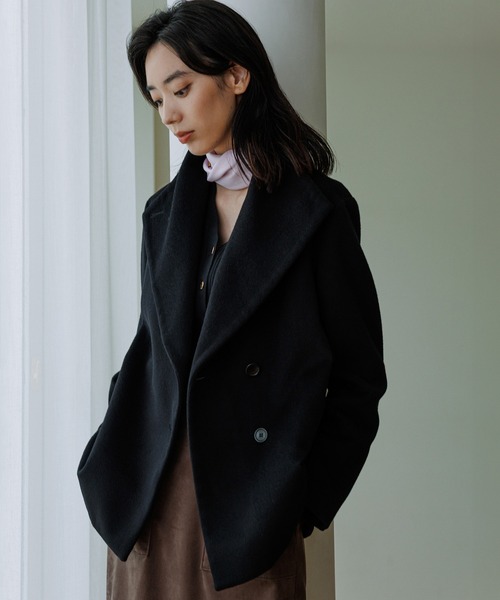 ロペ（ROPE’）/プレミアムカシミヤ ショートコート【25AW】 プレミアムカシミヤ ショートコート【25AW】（ステンカラーコート