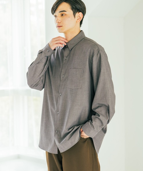 LAKOLE（ラコレ）の「コレラクシャツTR / 592112（シャツ/ブラウス・メンズ・グレー/ホワイト/チャコール/ブラック/ブラウン・LARGE/MEDIUM）」の3枚目の写真