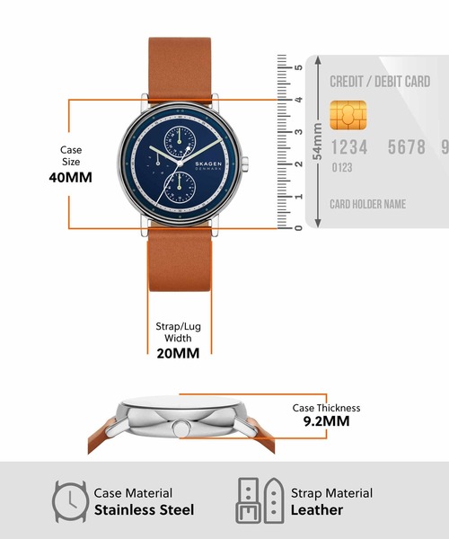 SKAGEN(スカーゲン)の「スカーゲン 腕時計 メンズ アナログ レザー SKW6943(アナログ腕時計・メンズ・ブラウン・FREE)」の5枚目の写真