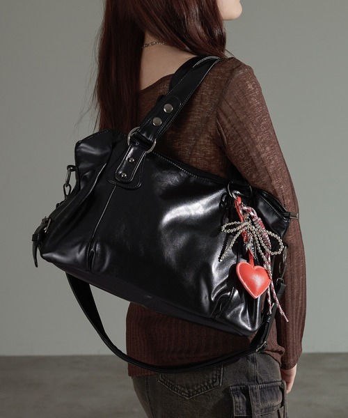 apresjour mignon×ARIAZ】2wayスタッズスクエアバッグ（ハンドバッグ