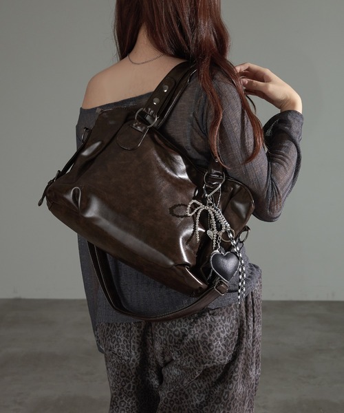 apresjour mignon×ARIAZ】2wayスタッズスクエアバッグ（ハンドバッグ