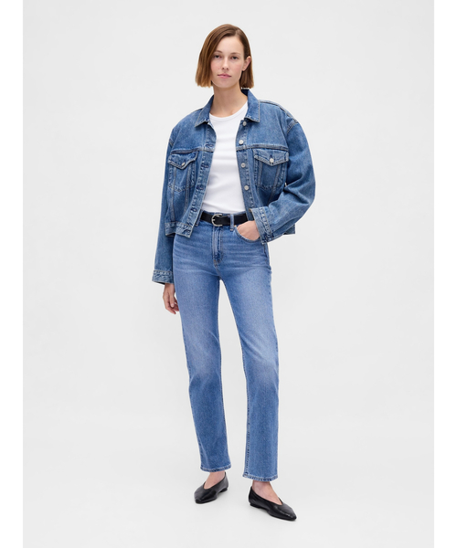 GAP(ギャップ)の「モダンリブ クロップド クルーネックtシャツ(長袖)(Tシャツ/カットソー・レディース・ピンク/ワイン/ネイビー/ブラック/ライトブルー/グレー/グリーン/ホワイト・M/XS/XXS/S/XL/L)」の22枚目の写真