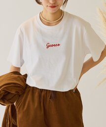 GEVACO | 【GEVACO】ワンポイントロゴチェーン刺繍半袖Tシャツ(Tシャツ/カットソー)