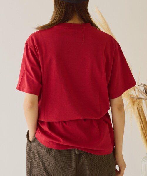 GEVACO(ゲバコ)の「【GEVACO】ワンポイントロゴチェーン刺繍半袖Tシャツ(Tシャツ/カットソー・レディース・ホワイト/レッド/ブラウン・SMALL/LARGE/MEDIUM)」の13枚目の写真