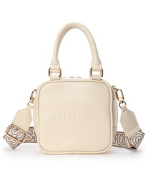 GUESS ホワイト ショルダーバッグ 未使用級】 GUESS ゲス ショルダーバッグ ホワイト - メルカリ