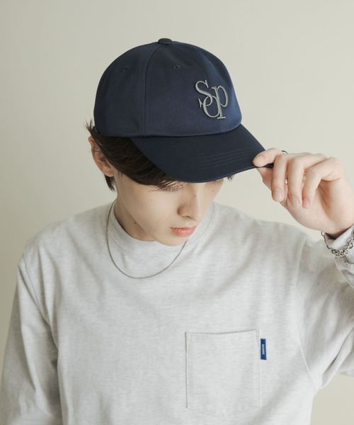 SENSE OF PLACE by URBAN RESEARCH（センスオブプレイスバイアーバンリサーチ）の「logo embroidery ball cap（キャップ・メンズ・ホワイト/ネイビー/グレー・ONE）」の9枚目の写真