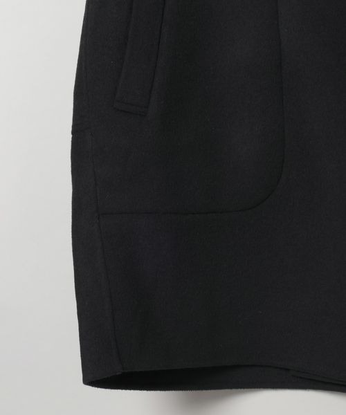 JEANASIS（ジーナシス）の「【オンオフで着回し可能★】ショートビーバーウールミドルコート/580964（ピーコート・レディース・ブラック/オフホワイト/グレー/ブラウン・FREE）」の11枚目の写真