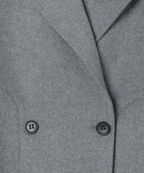 JEANASIS（ジーナシス）の「【オンオフで着回し可能★】ショートビーバーウールミドルコート/580964（ピーコート・レディース・ブラック/オフホワイト/グレー/ブラウン・FREE）」の16枚目の写真