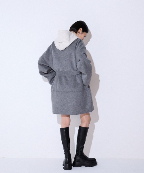 セール】【オンオフで着回し可能☆】ショートビーバーウールミドル