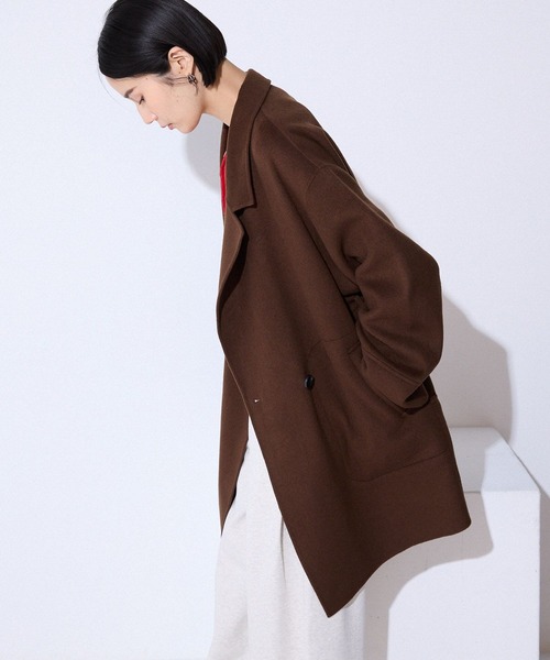 セール】【オンオフで着回し可能☆】ショートビーバーウールミドル