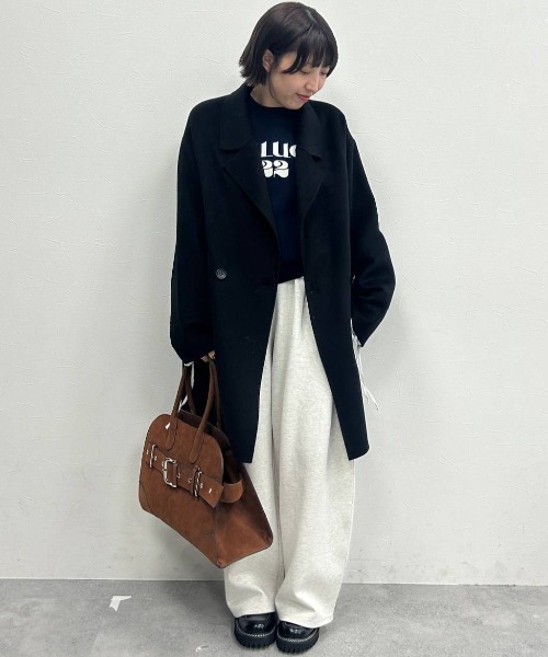 今季ジーナシス　ショートビーバーウールミドルコート　FREE　タグ付き JEANASIS｜ショートビーバーウールミドルコート | Rakuten Fashion