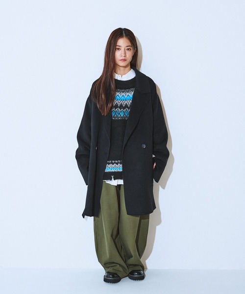 セール】【オンオフで着回し可能☆】ショートビーバーウールミドル