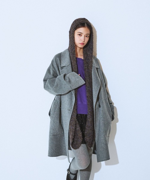 セール】【オンオフで着回し可能☆】ショートビーバーウールミドル