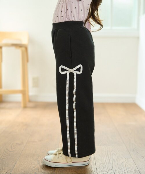 セール】【セットアップ可】【毛玉バイバイ裏毛】リボンラインワイド