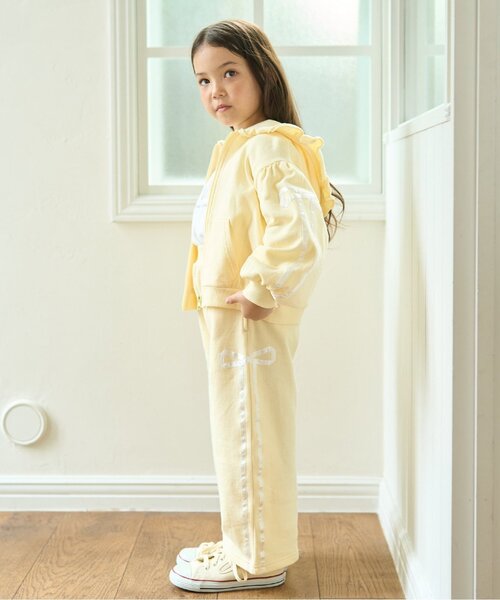 セール】【セットアップ可】【毛玉バイバイ裏毛】リボンラインワイド