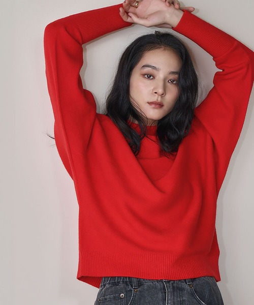 セール】【2025AW】【縫い目のないシームレス】ハイネック ニット プル