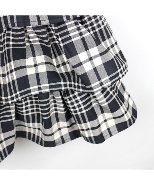 maarook(マルーク)の「タータンチェックティアードジャンパースカート(ジャンパースカート・キッズ・ブラック・160cm/150cm/140cm)」の16枚目の写真