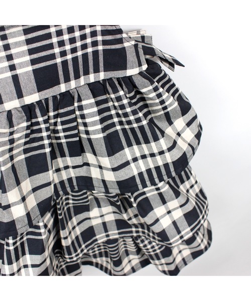 maarook(マルーク)の「タータンチェックティアードジャンパースカート(ジャンパースカート・キッズ・ブラック・160cm/150cm/140cm)」の18枚目の写真